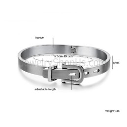 Tatanium Belt Bangle With Adjustable Length C969