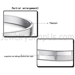 Tatanium Simple-Grid Couple Bangles C855