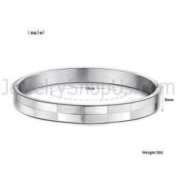 Tatanium Simple-Grid Couple Bangles C855