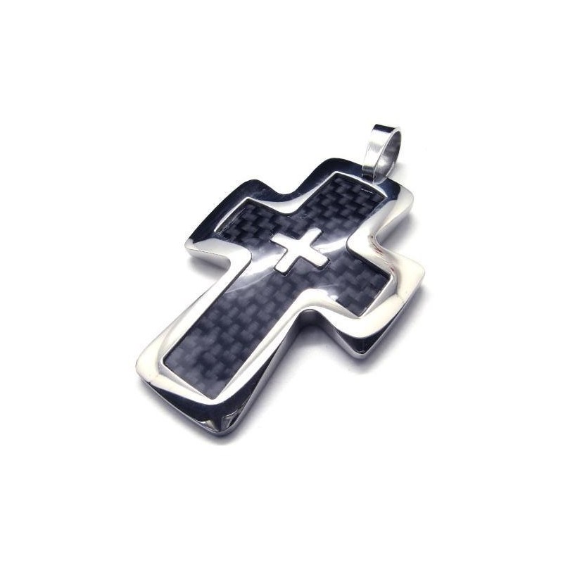 Cool Man Cross S Steel Pendant-Free Chain And Box Cool Man Cross S Steel Pendant-Free Chain And Box