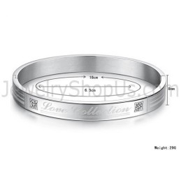 Tatanium "Love Collection" Couple Bangles With Rhinestones C849