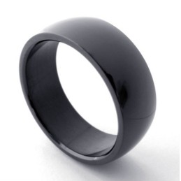 Polished Black Titanium Ring