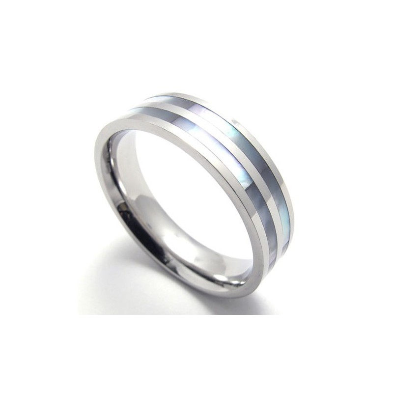 Polished Titanium Two Ring Polished Titanium Two Ring