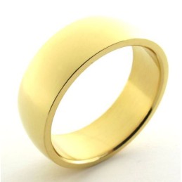 Gold Polished Titanium Ring