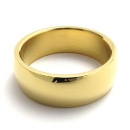 Gold Polished Titanium Ring
