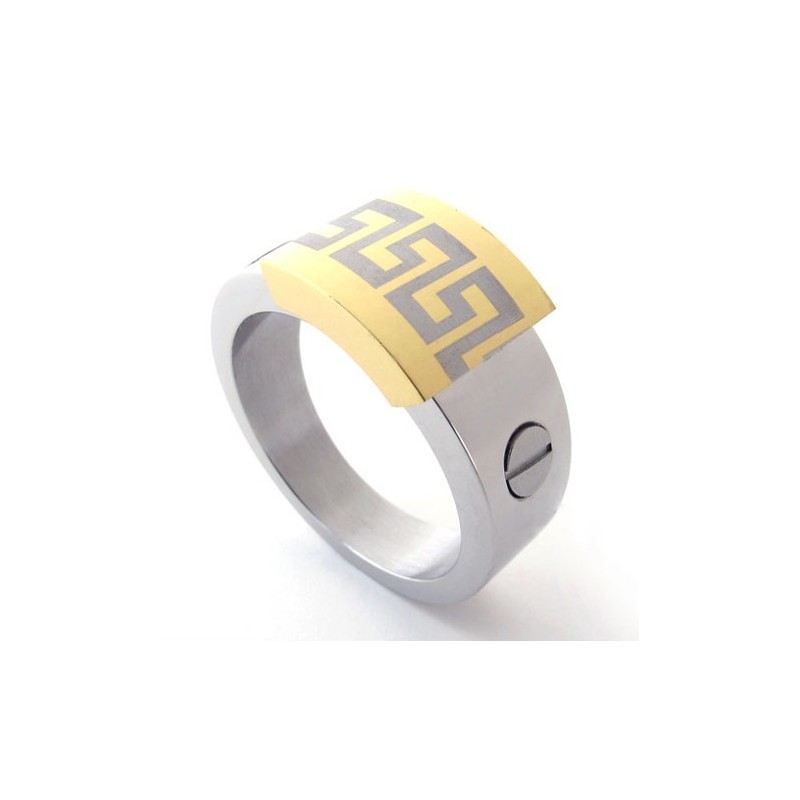 Gold Accent Titanium Ring Gold Accent Titanium Ring
