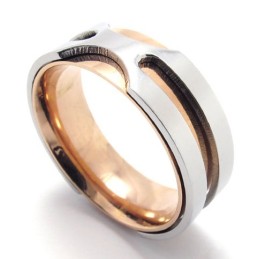 Rose Gold Titanium Ring