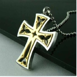 Noble Man Gold Cross Titanium Steel Pendant
