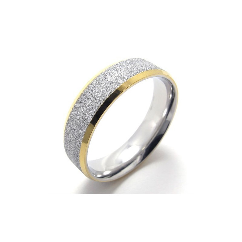 Gold Accent Pearl Titanium Ring