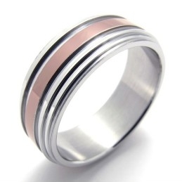 Rose Gold Titanium Ring
