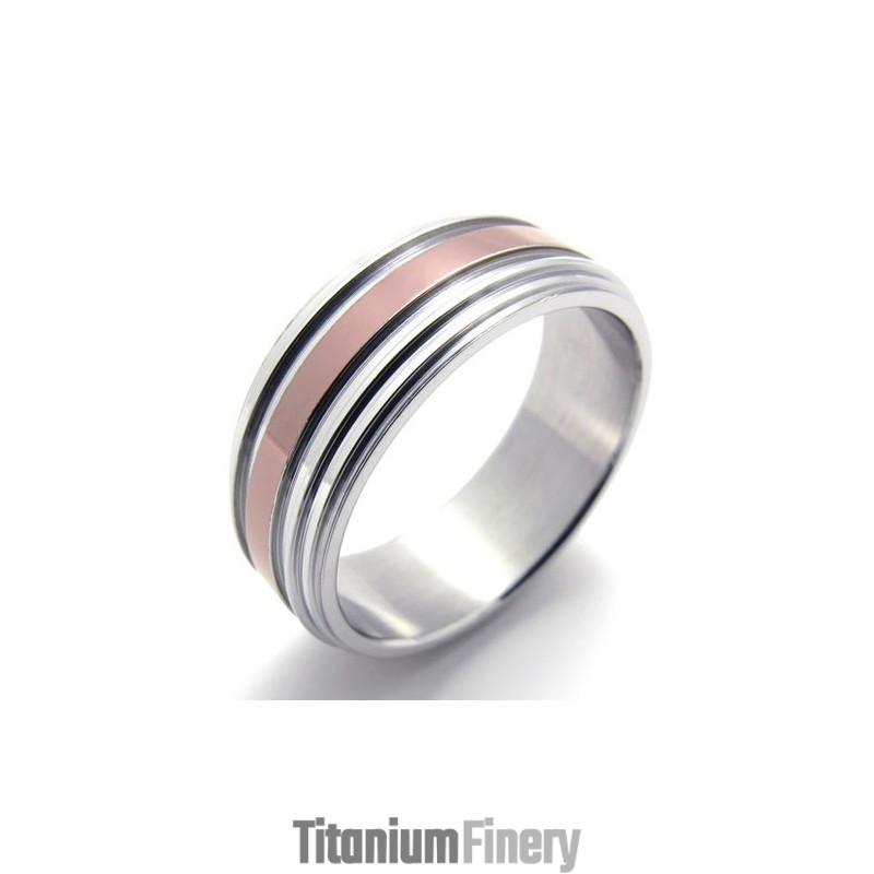 Rose Gold Titanium Ring Rose Gold Titanium Ring