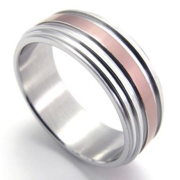 Rose Gold Titanium Ring