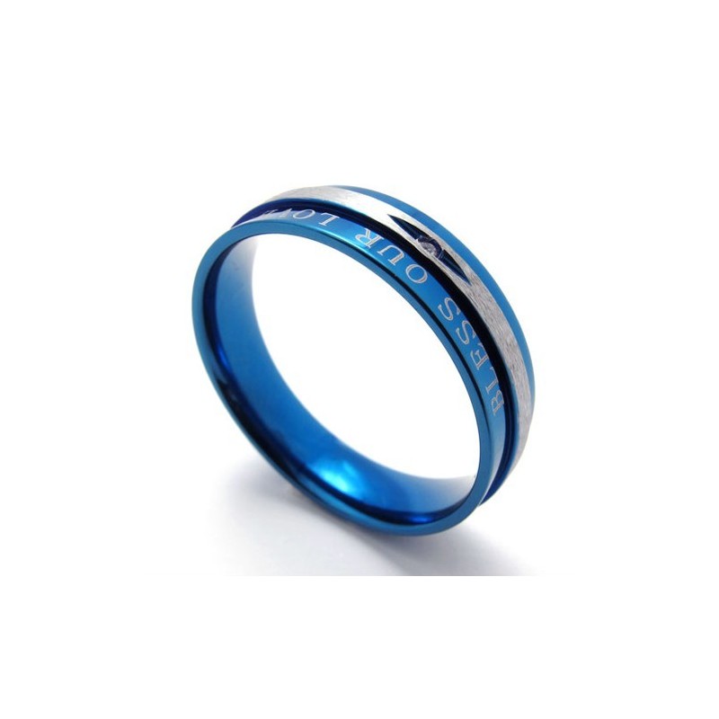 Diamond Blue Titanium Ring Diamond Blue Titanium Ring