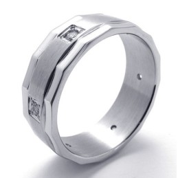 Diamond Titanium Ring