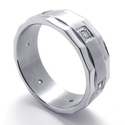 Diamond Titanium Ring
