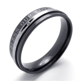 Diamond Black Titanium Ring