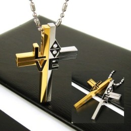 Cool Man Love Cross Pure Titanium Pendant Gift