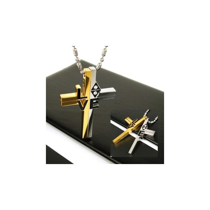 Cool Man Love Cross Pure Titanium Pendant Gift