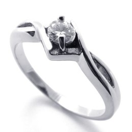 WoMen's Diamond Titanium Ring