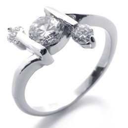 Diamond Titanium Ring For Women