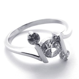 Diamond Titanium Ring For Women