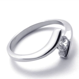 Diamond Titanium Ring For Women