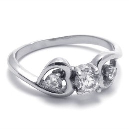 Diamond Titanium Ring For Women