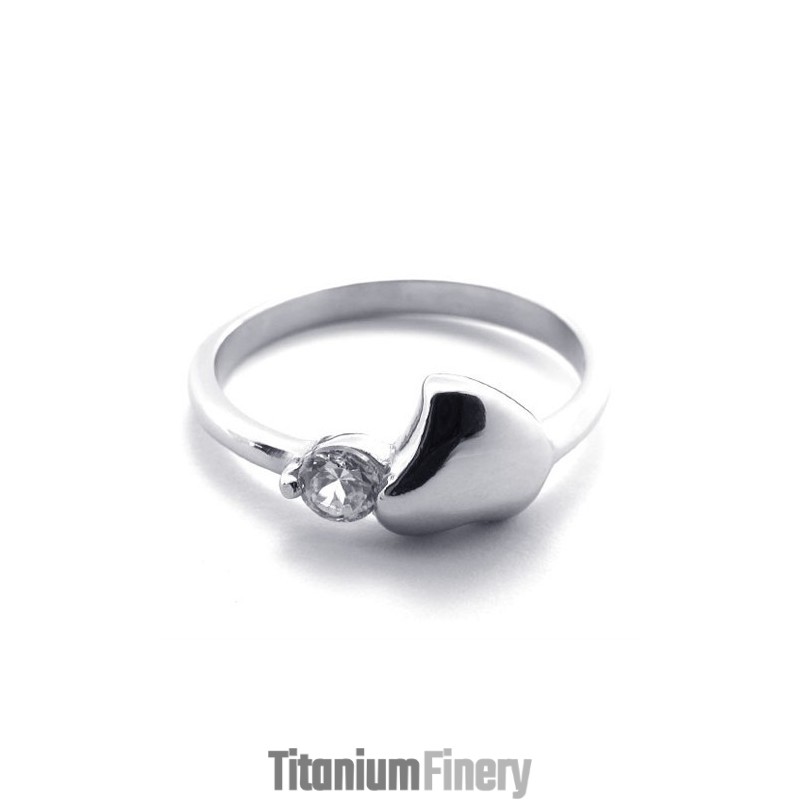 Diamond Titanium Ring For Women
