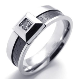 Diamond Titanium Ring