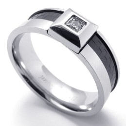 Diamond Titanium Ring