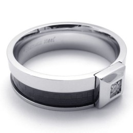 Diamond Titanium Ring