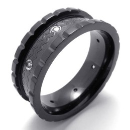 Black Diamond Titanium Ring