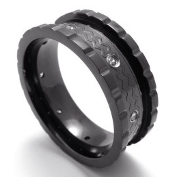 Black Diamond Titanium Ring
