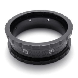 Black Diamond Titanium Ring