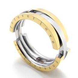 Puzzle Gold Titanium Ring