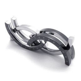 Puzzle Black Titanium Ring