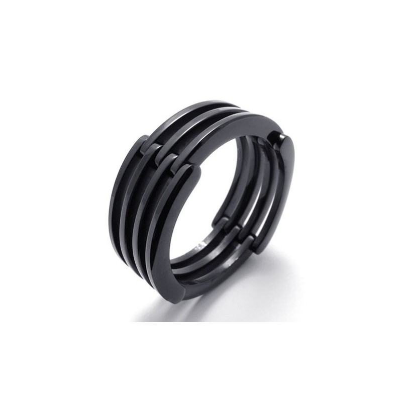 Black Puzzle Titanium Ring Black Puzzle Titanium Ring