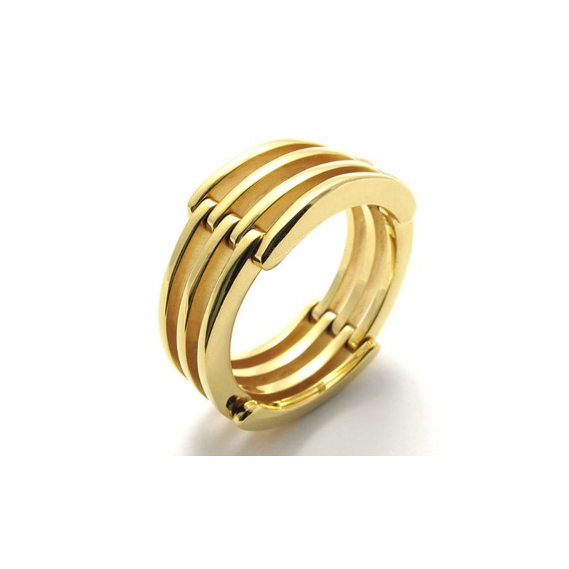 Gold Puzzle Titanium Ring Gold Puzzle Titanium Ring