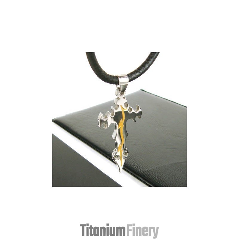 Noble Man Cross Pure Titanium Pendant Free Chain Noble Man Cross Pure Titanium Pendant Free Chain