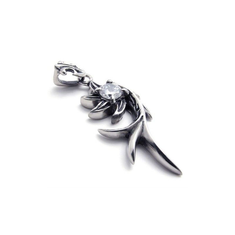 Mermaid Diamond Titanium Pendant