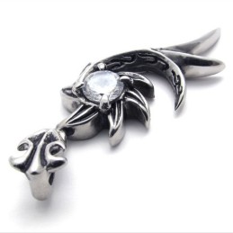 Mermaid Diamond Titanium Pendant
