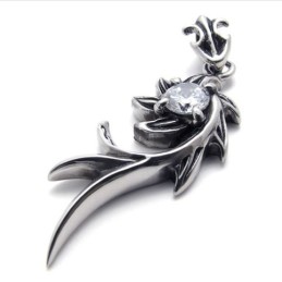 Mermaid Diamond Titanium Pendant