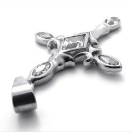 Cross Diamond Titanium Cross Pendant