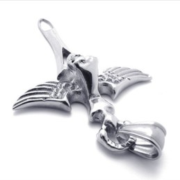 Cross Skull Titanium Pendant