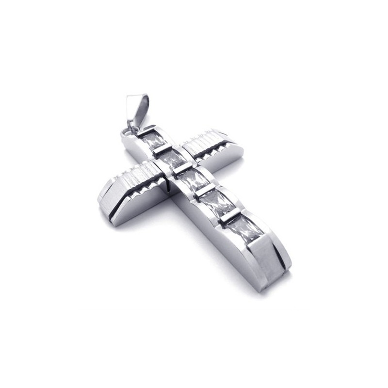 Cross Diamond Titanium Pendant