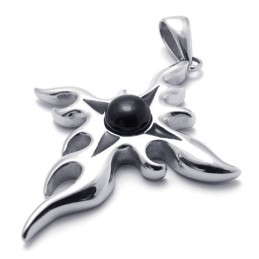 Cross Gem Titanium Pendant