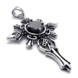 Gem Titanium Cross Pendant