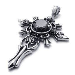 Gem Titanium Cross Pendant