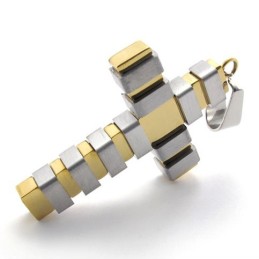 Gold Titanium Cross Pendant