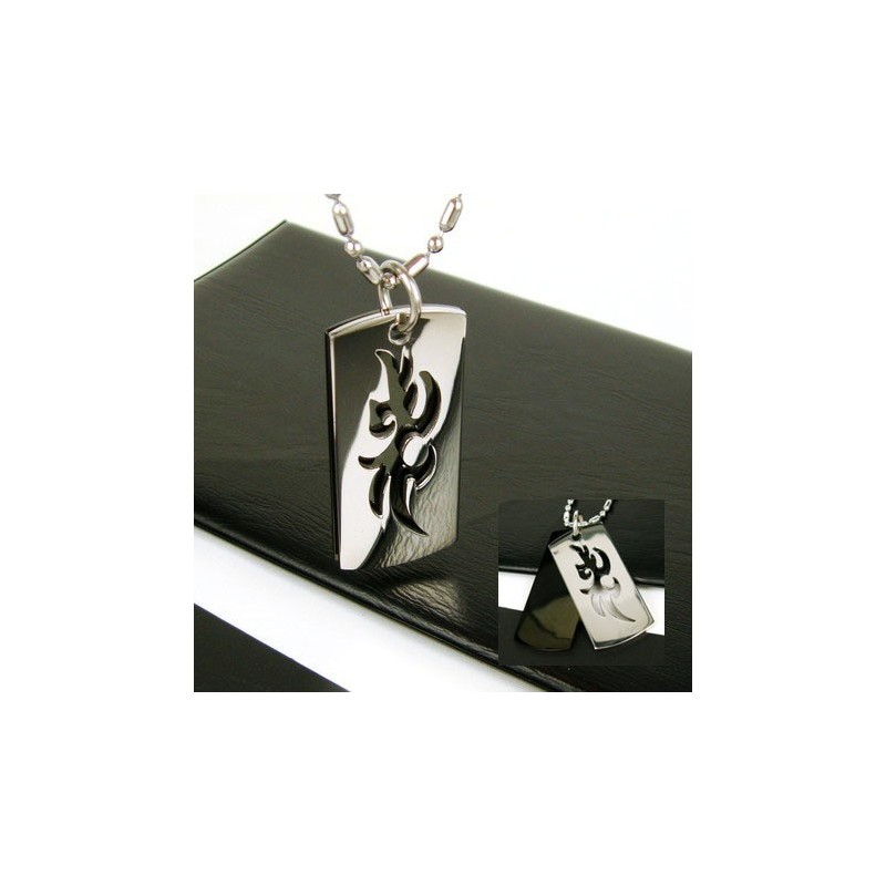 Cool Man 2 Layer Symbol Pure Titanium Necklace Pendant Cool Man 2 Layer Symbol Pure Titanium Necklace Pendant